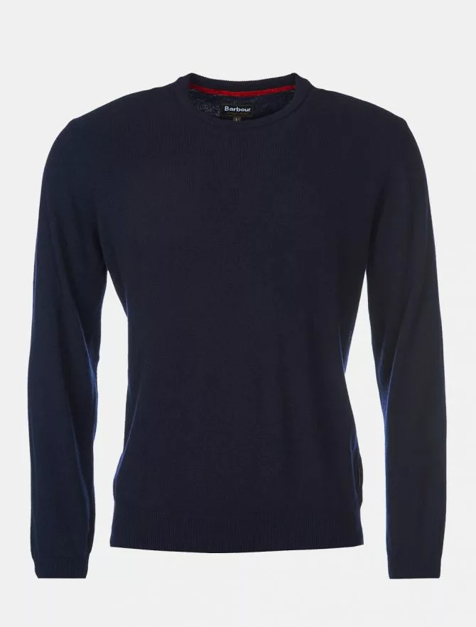 Barbour Harrow Crew Neck Sweater Navy 1 Barbour Harrow Crew Neck Sweater Navy