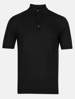 John Smedley Roth Pique Black