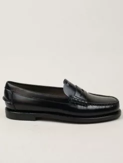 Sebago Classic Dan Tag Woman Black White Socks