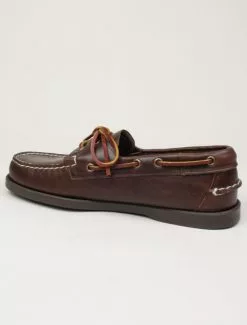 Sebago Docksides Portland Waxed Brown Gum -Negozio online UOMO Italia Sebago Docksides Portland Waxed Brown Gum dettaglio laterale 670x882 1