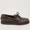 Sebago Docksides Portland Waxed Dark Brown Gum