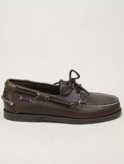 Sebago Docksides Portland Waxed Dark Brown Gum