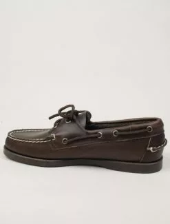 Sebago Docksides Portland Waxed Dark Brown Gum -Negozio online UOMO Italia Sebago Docksides Portland Waxed Dark Brown Gum dettaglio laterale 670x882 1