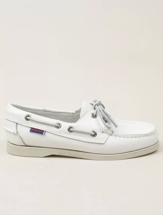 Sebago Docksides Portland Woman White 1 Sebago Docksides Portland Woman White