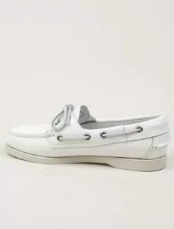 Sebago Docksides Portland Woman White 6 Sebago Docksides Portland Woman White -Negozio online UOMO Italia Sebago Docksides Portland Woman White dettaglio laterale 670x882 1
