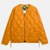 Taion Military Zip V-Neck Jacket Orange