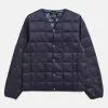 Taion V-Neck Button Down Jacket Navy
