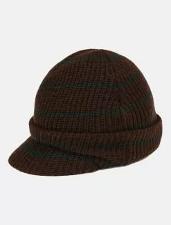 YMC Jeep Merino Wool Cap Green Brown